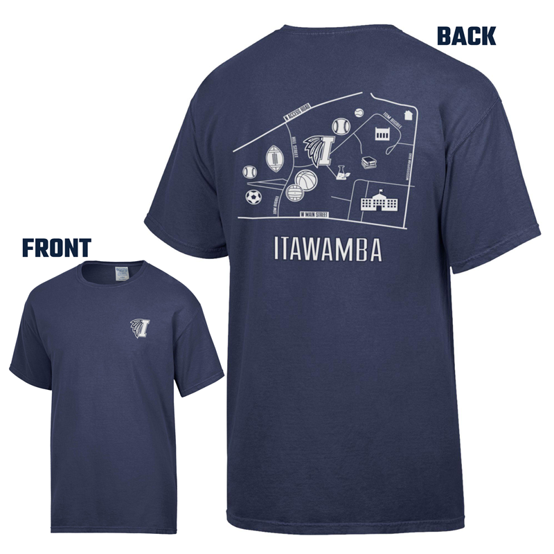 ICC Campus Map Tee | Itawamba Community College Online Bookstore Fulton